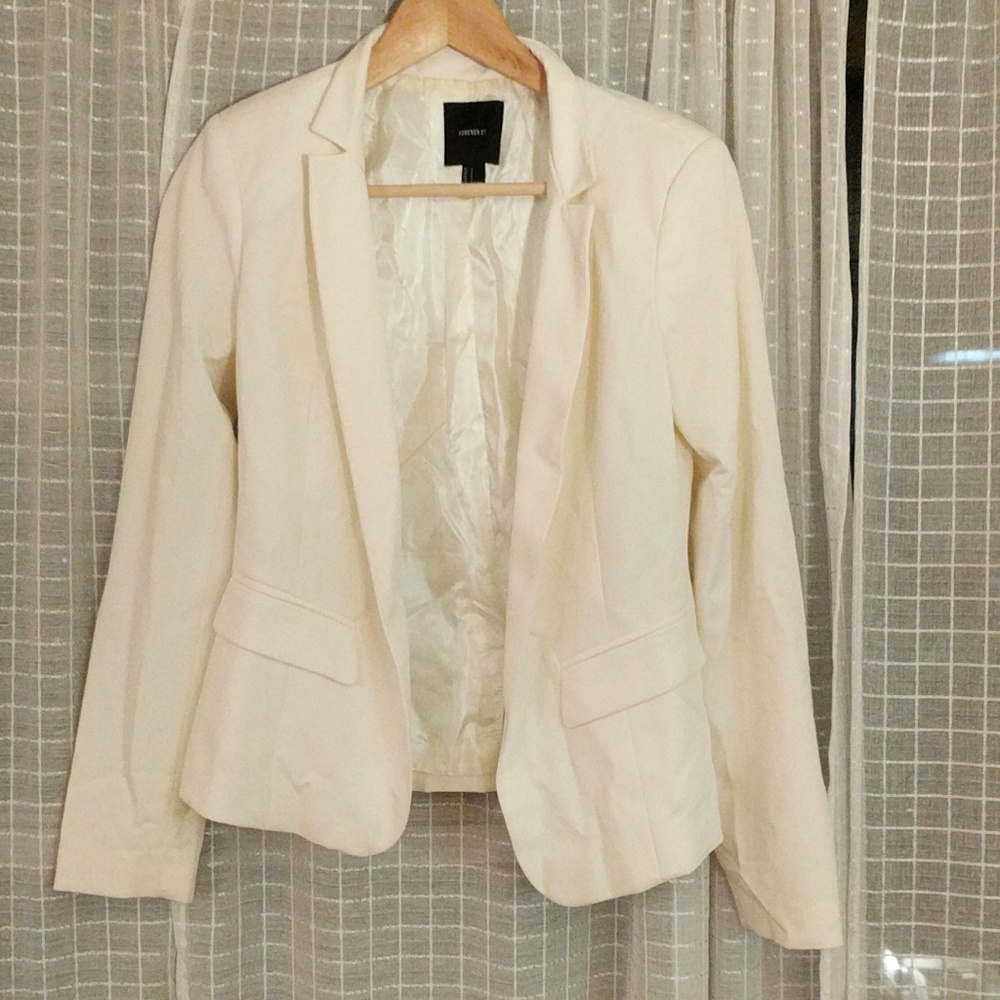 Forever 21 white blazer